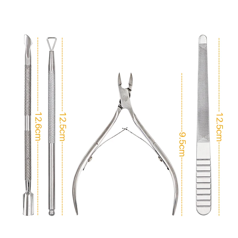 

4pcs/set Nail Art Cuticle Nipper Clipper Edge Cutter Manicure Scissor Plier Tool Pedicure Dead Skin Remover Foot Care Tool