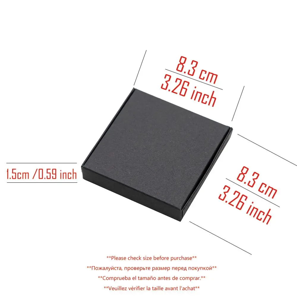 25 Pieces Jewelry Gift Box White Black Kraft Paper  Package Holder Storage For Earring Necklace Accessories Wedding Wholesale