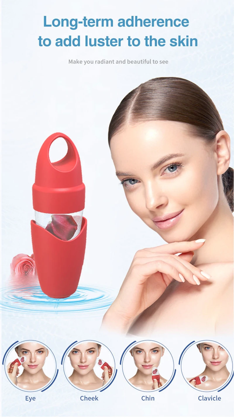 

Skin Care Beauty Lifting Contouring Tool Silicone Ice Cube Trays Ice Globe Ice Balls Face Massager Facial Roller Reduce Acne