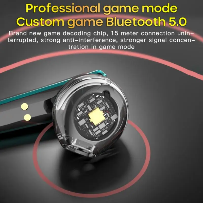 

Wireless 5.0 Headphone Touch Control Sports Waterproof Bluetooth Earphone Bass Stereo TWS Earphone Headset With Microphone
