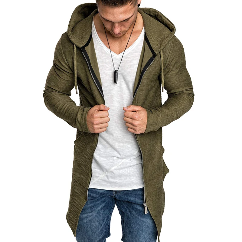 

Jackets Men Winter 2019 Autumn Streetwear Windbreaker Mens Clothing Pleats Slim Stripe Raglan Zipper Long Sleeve Coats