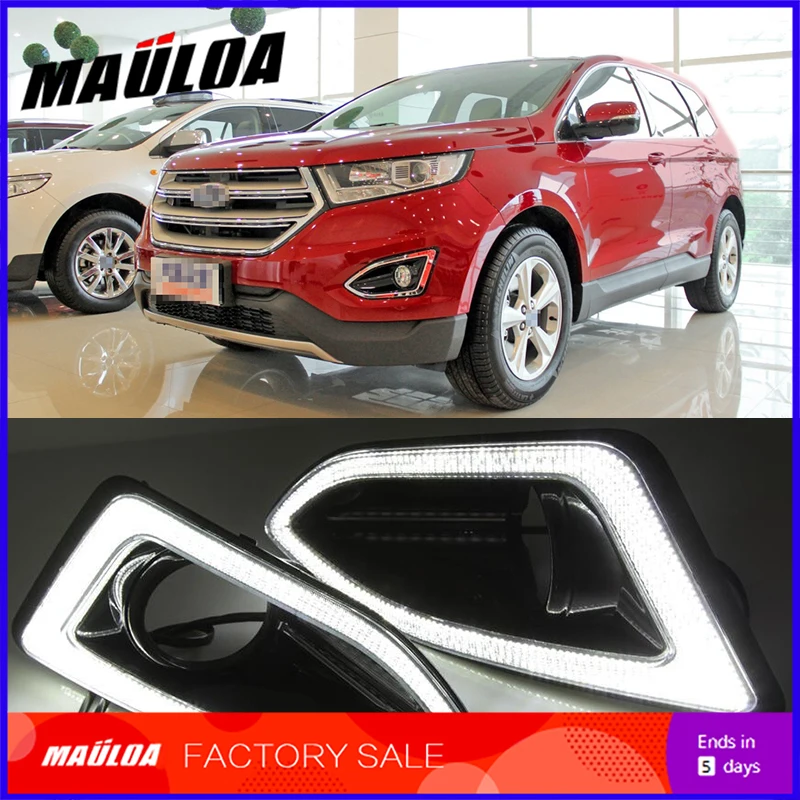 Дневные ходовые огни дневные противотуманные фары 2 шт. 1 комплект 12 В ABS для EDGE 2015