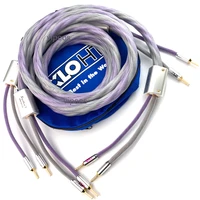 10awg upocc 6n xlo signature 3 audio speaker cable gold y spade connectors or banana plug for hifi hiend amplifier system