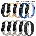 Ремешок для Xiaomi Mi Band 3 и 4, сменный металлический браслет из нержавеющей стали, ремешок для наручных часов