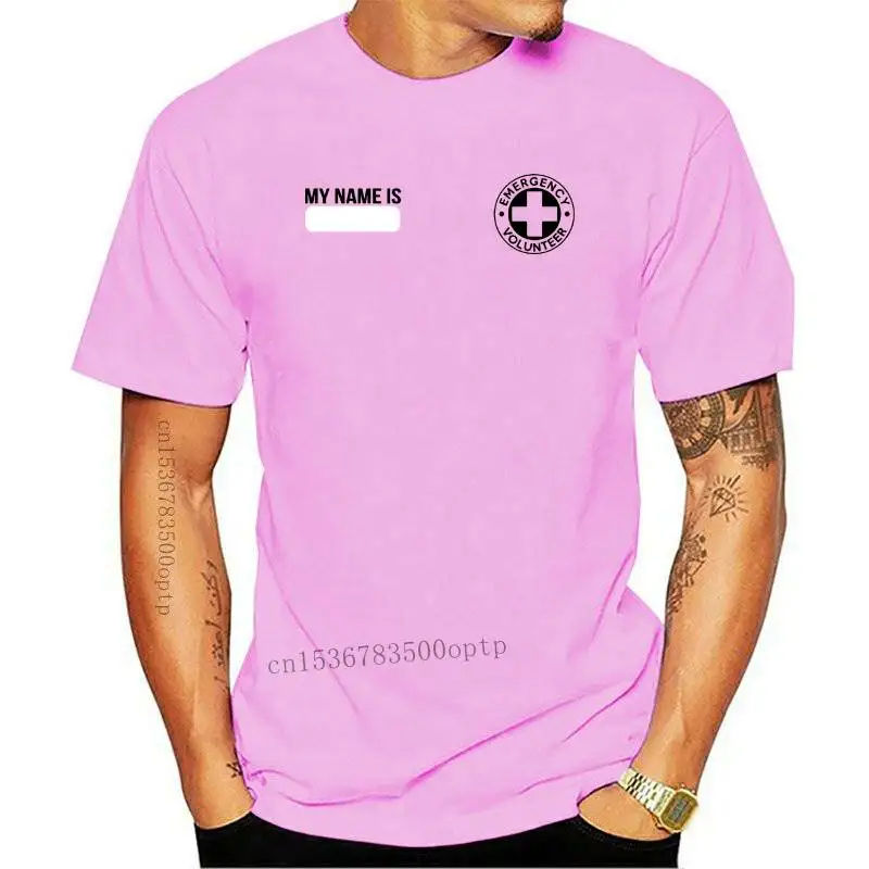 

Emergency Volunteer t-shirt Name Tag Disaster Relief t-shirt Staff t-shirt