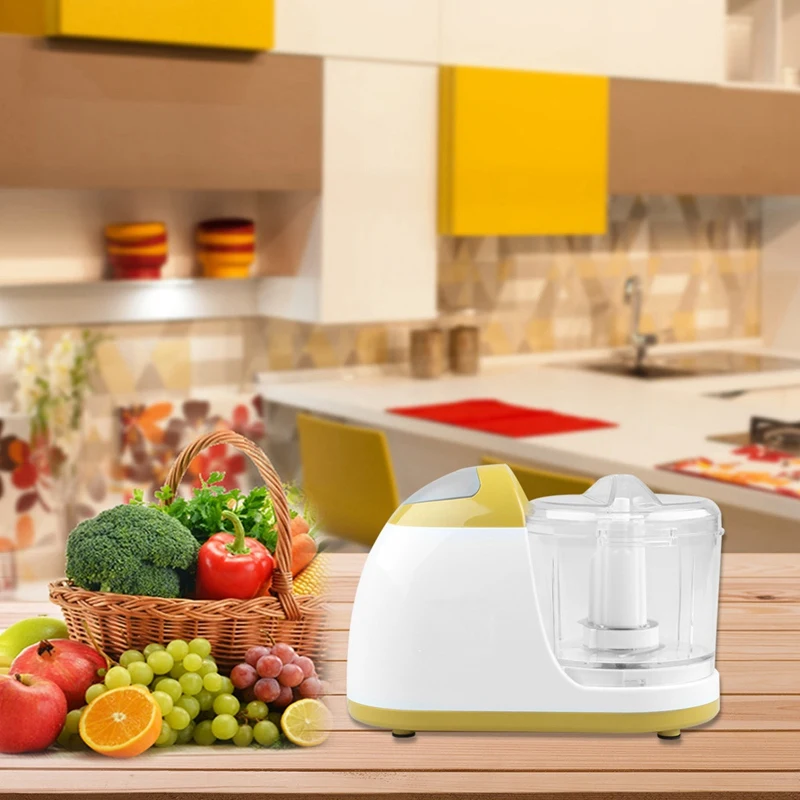 Kitchen Manual Food Processor Mixer Egg Blender Meat Grinder Vegetable Chopper Shredder Stainless Steel Blade Cutter(EU Plug) | Бытовая