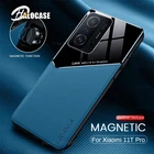 Чехол xiomi 11 t pro с кожаной текстурой автомобильный магнитный держатель чехол для xiaomi 11 t mi11t mi 11 t pro xiaomi11t мягкая рамка защитный чехол