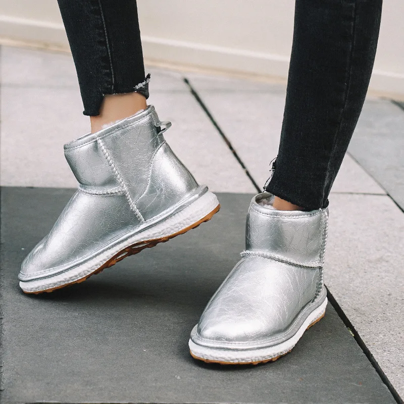 Водонепроницаемые зимние сапоги Новинка 2019 года Теплые повседневные хлопковые