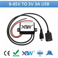 xwst dc dc 12v 24v 36v 48v 60v 72v 80v to 5v output 8 85v to 5volts step down usb converter with car charger power supply