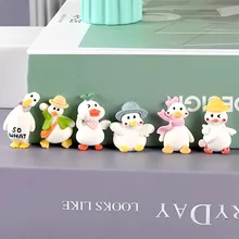 10 Pcs Resin Cartoon Kawaii Duck Phone Case DIY Cute Animal Hair Rope Hairpin Refrigerator Storage Box Hand-made Accessories