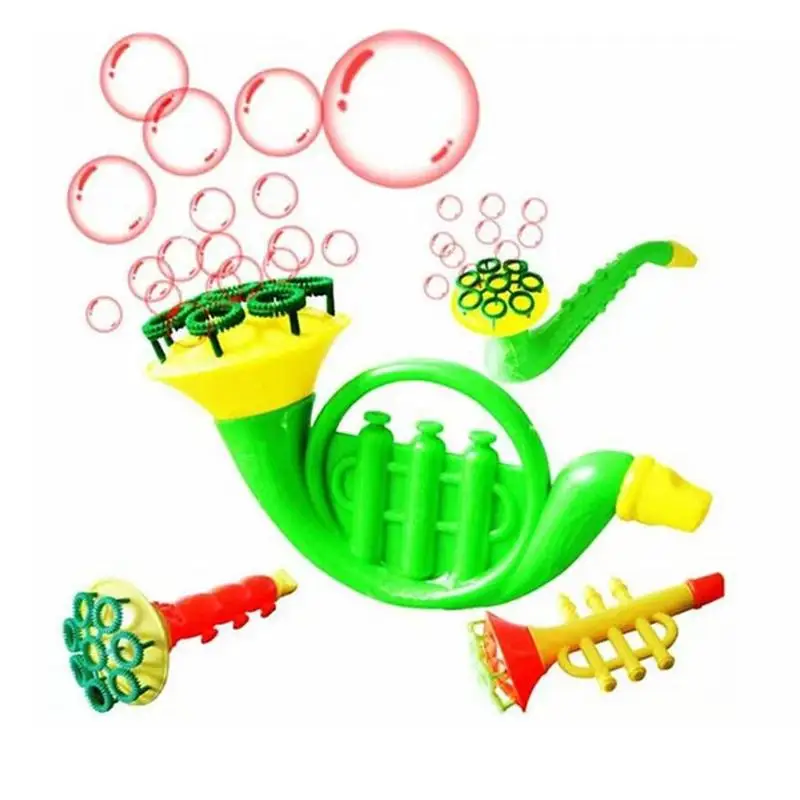 

Soap Blowing Bubble Horn No Liquild Concentrate Stick Tray Kids Toys Kits New Creative polyporous Wedding Bubble Machine Props