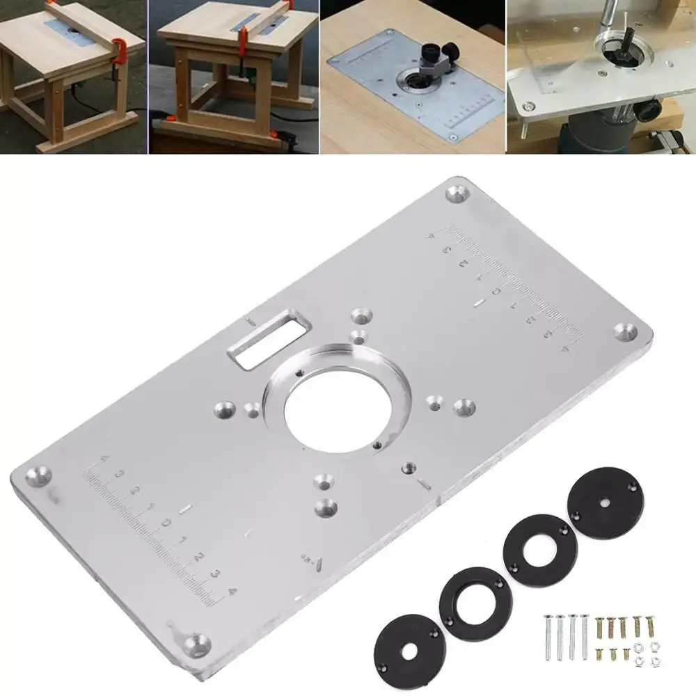 

Multifunctional Aluminium Alloy Router Table Insert Plate For Makita 700C Woodworking