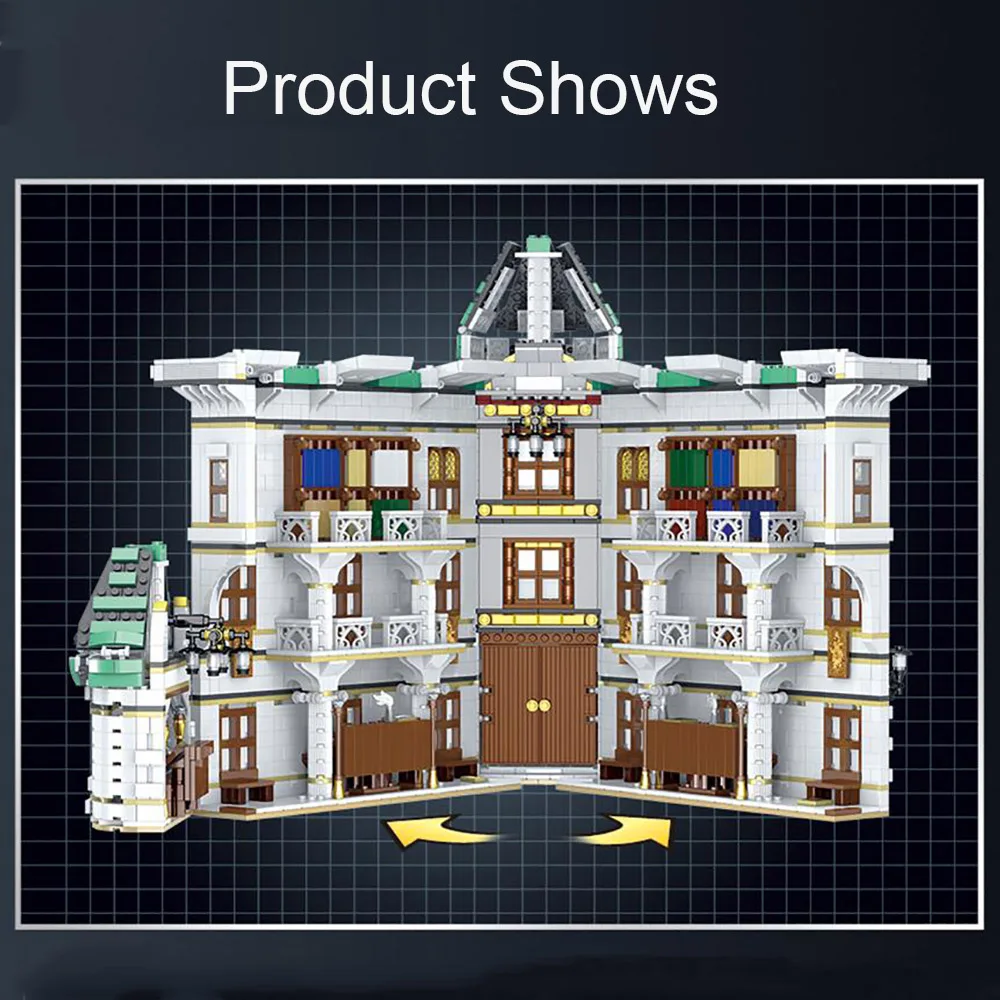 MOC de el callej&oacute;n Diagon Gringotts Banco Ukrainische Ironbelly Drachen de bloques de construcci&oacute;n de juguetes creativos de ni&ntilde;os regalos de los ni&ntilde;os-2