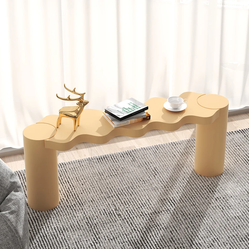 

FQ Nordic Ins Shoe Changing Stool Solid Wood Wave Bench Creative Bed End Stool