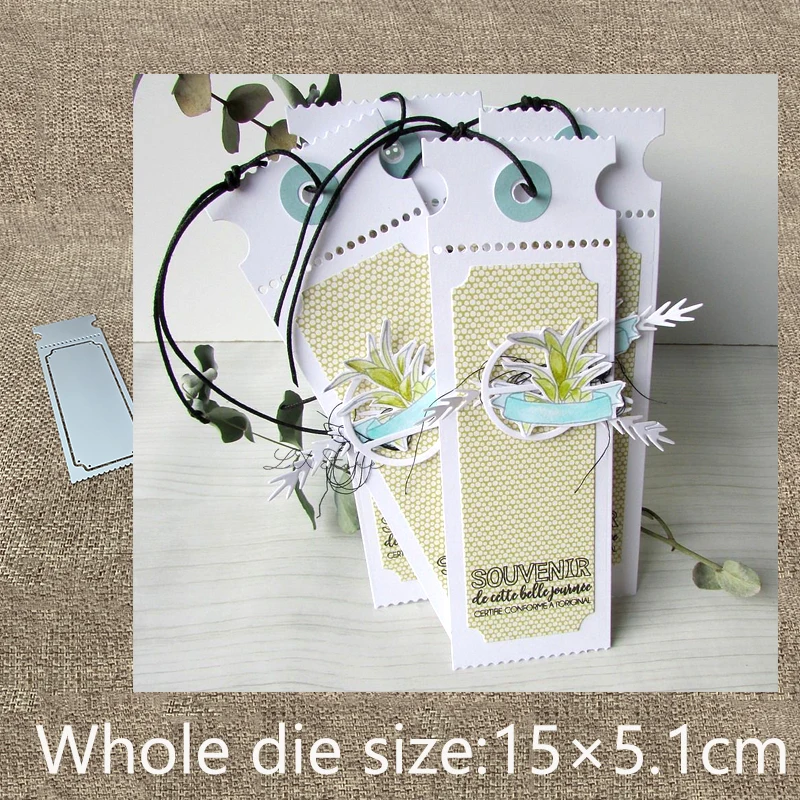 Новый дизайн металлический трафарет для рукоделия вырубные штампы 2 шт. билет