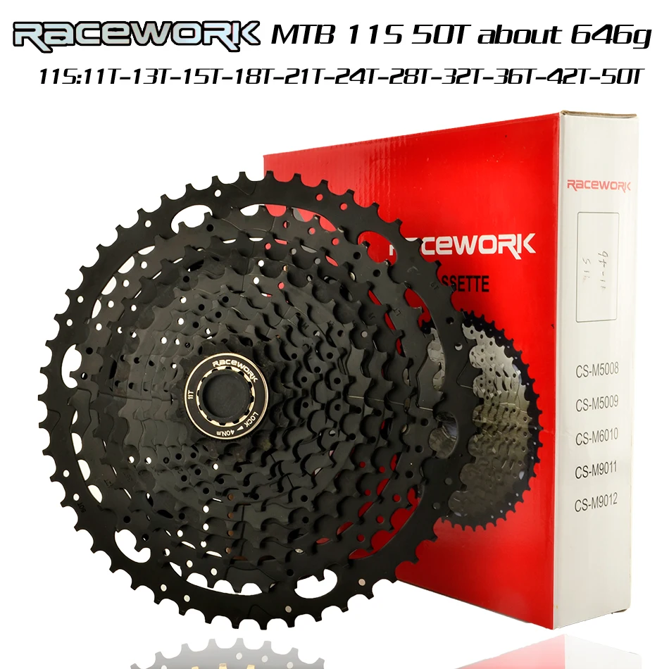 RACEWORK mtb кассета MTB велосипед 10s 11s 12s скорость 46t 50t 52t freewheel Золотая горный