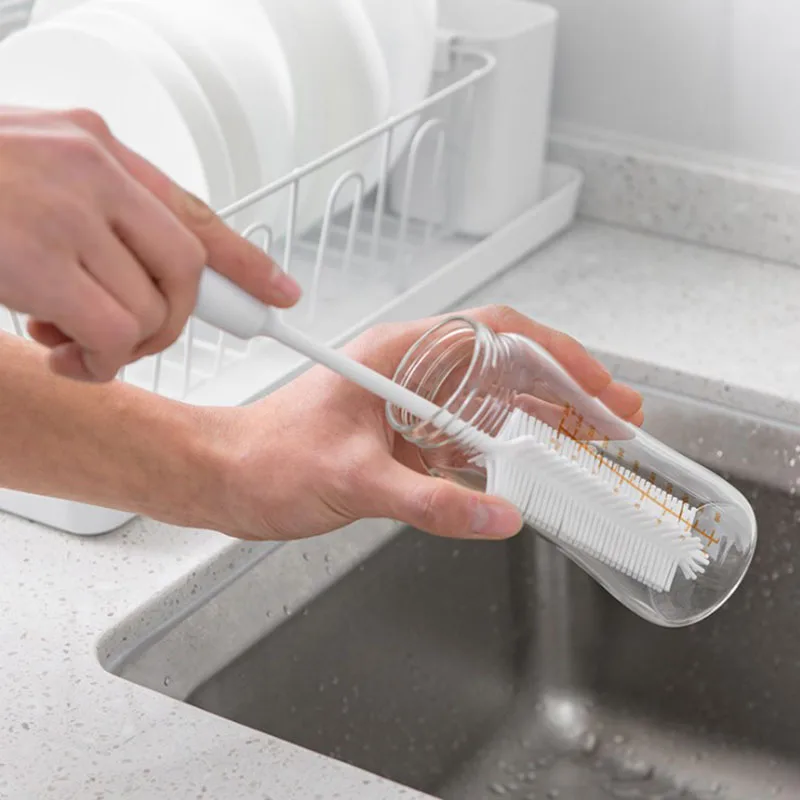 Silicone Glass Cleaning Brush Long Handle Cup Household Tea Kitchen Wash Sponge | Brushes