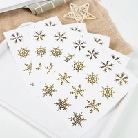 1200pcslot bronzing transparent snowflake seal sticker scrapbooking cards envelope box packing label christmas sealing stickers