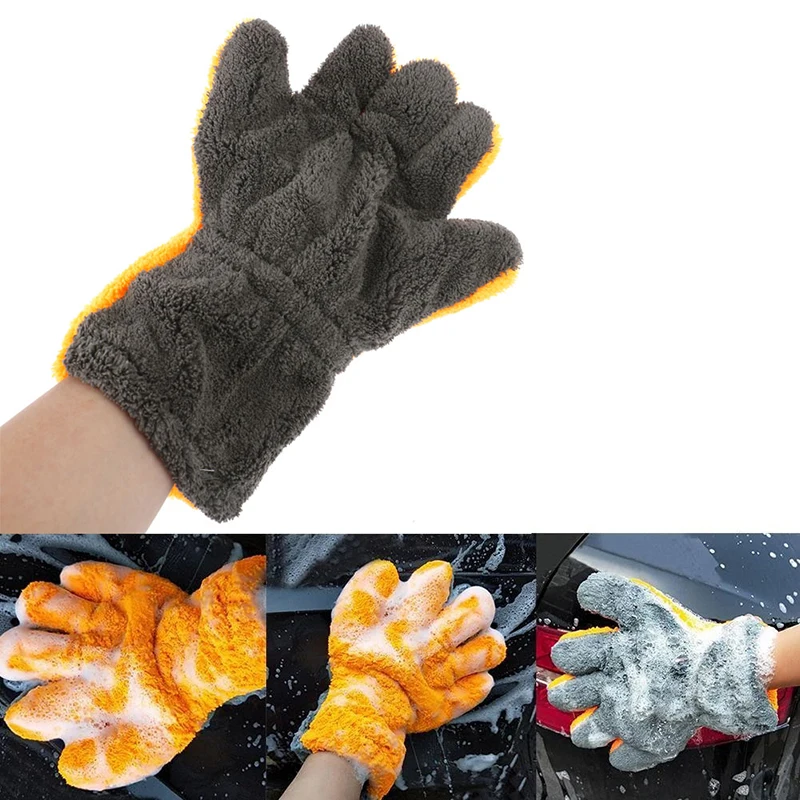 

2021 New Polishing Wash Towels Plush Microfiber Washing Glove Clean Dusting Instrumentation Drying Plush Thick Towel Strong