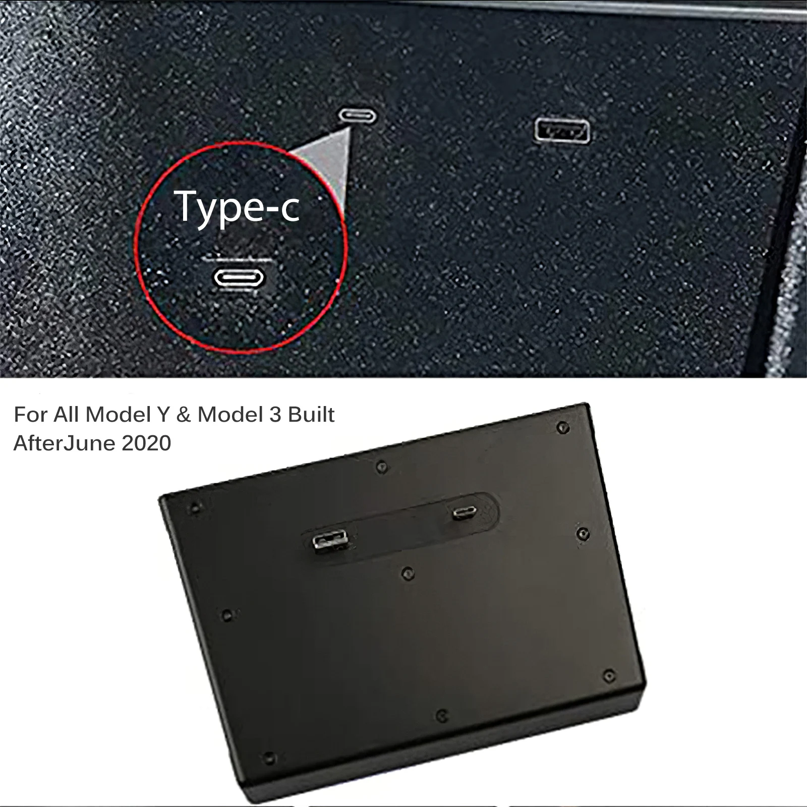 

ALLOMN High Quality Durable Suitable for Tesla Mold3 Car Charger 2 Type c Ports And 4 usb Ports Interface Expansion Dock Hub