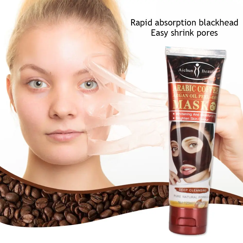 

LAIKOU Coffee & Argan Shrink Pores Tearing Mask Whitening Moisturizing Deep Cleaning Blackhead Remover Face Mask Skin Care