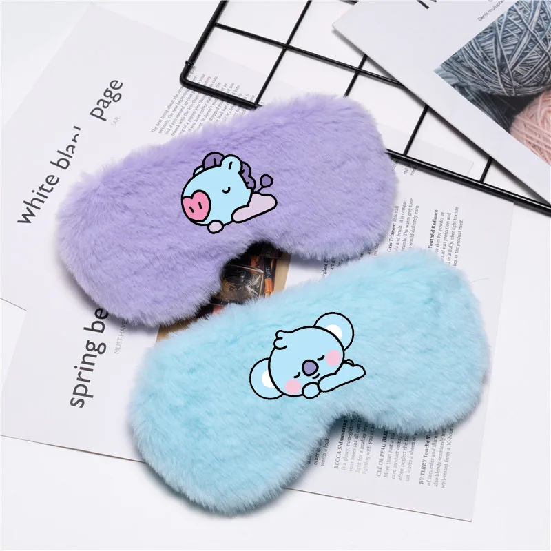 

JCBTSh bulletproof youth group Cartoon Goggles Cute Travel Shading Breathable Creative Office Nap BT21