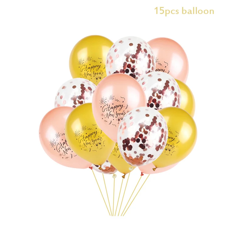 15pcs balloons d Бутылка для вина черного и золотого цвета, новогодний фольга, гелиевый воздушный шар для нового года, год, украшение для рождественской вечеринки, Товары для детей - Цвет: 15pcs balloons d