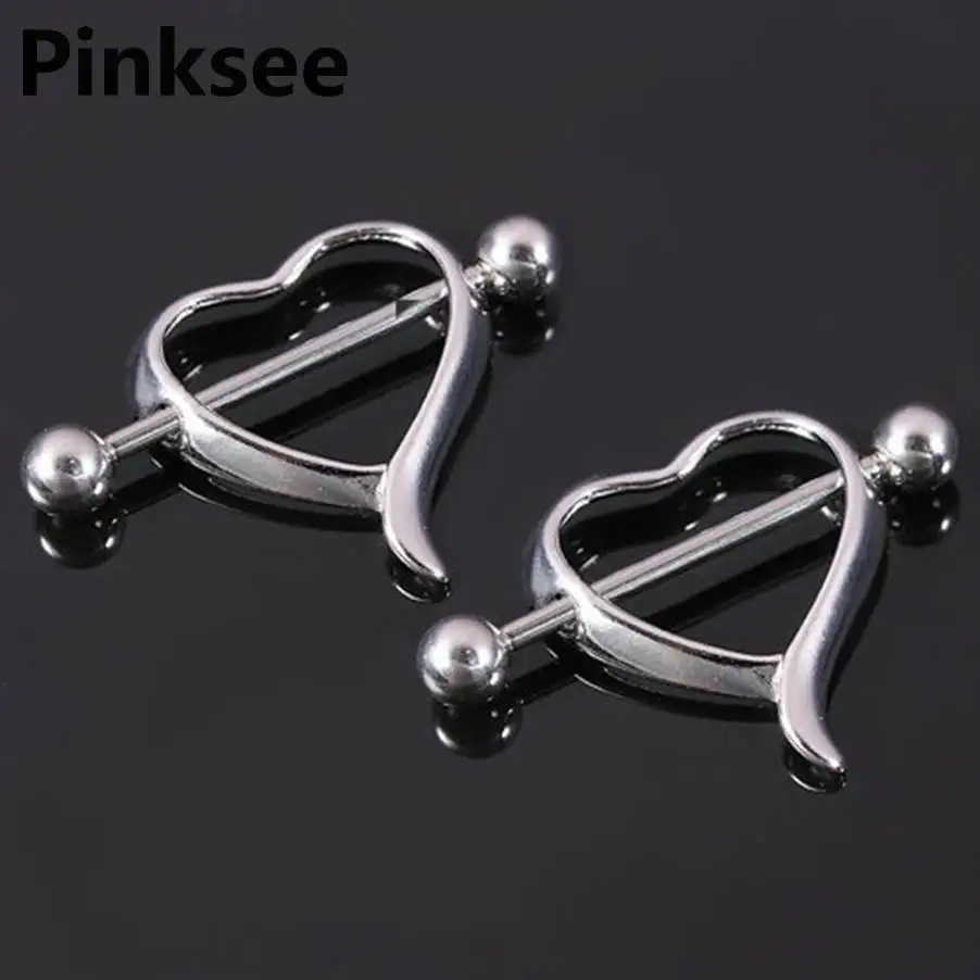 V 18mm 1PC only 316L хирургические стальные кольца для сосков, пирсинг 1 шт Череп бабочка цветок форма тела штанга для пупка пряжки груди 15 стилей - Окраска металла: V 18mm 1PC only