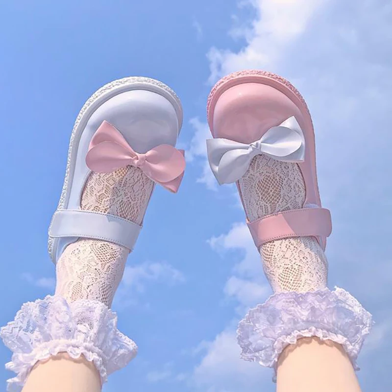 Женские туфли Лолиты разных цветов в японском стиле милая Осенняя Дамская обувь