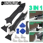 Силиконовый скребок 3 в 1, многофункциональный инструмент для удаления герметика, угловой шпатель