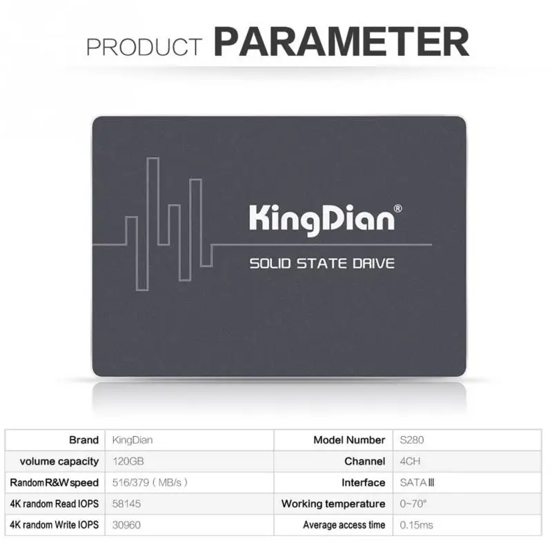 KingDian SSD TLC 32 Гб 60 ГБ 120 240 480 1 ТБ SATA 3 0 2 5 жесткий диск твердотельных дисков