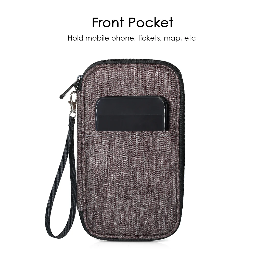 Семья чехол заграничного паспорта держатель Чехол портмоне с застежкой молнией