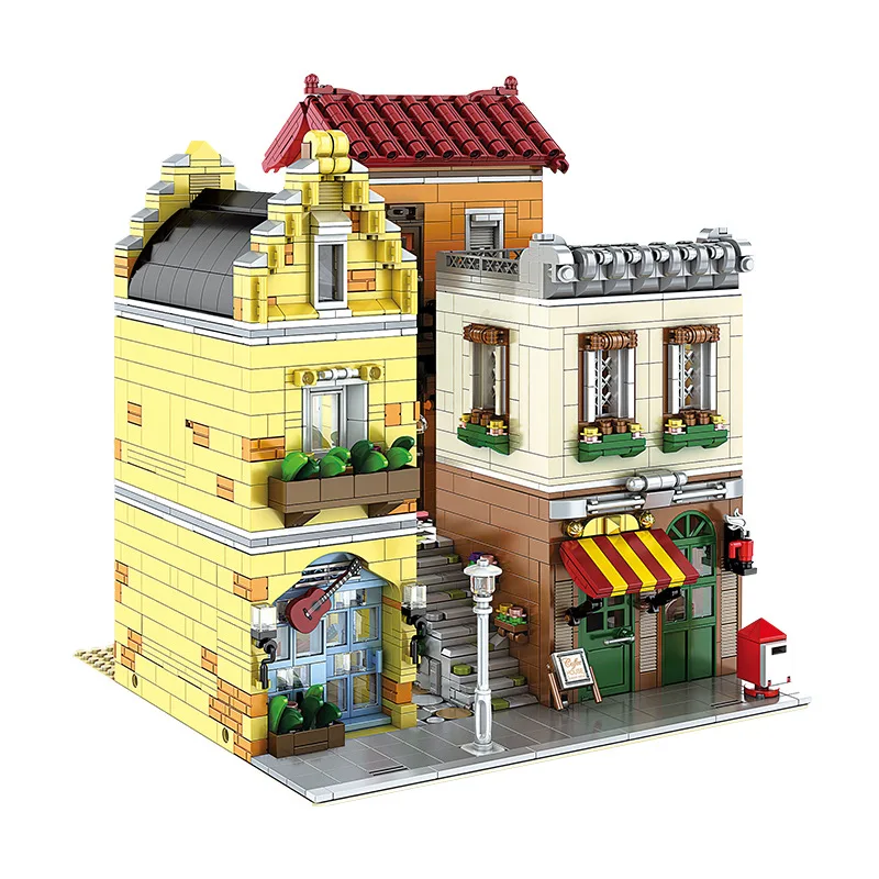 

MOULD KING MOC Streetview Building The Coffer House Model Building Blocks Assembly Bricks Kids Educational Toys Christmas Gifts
