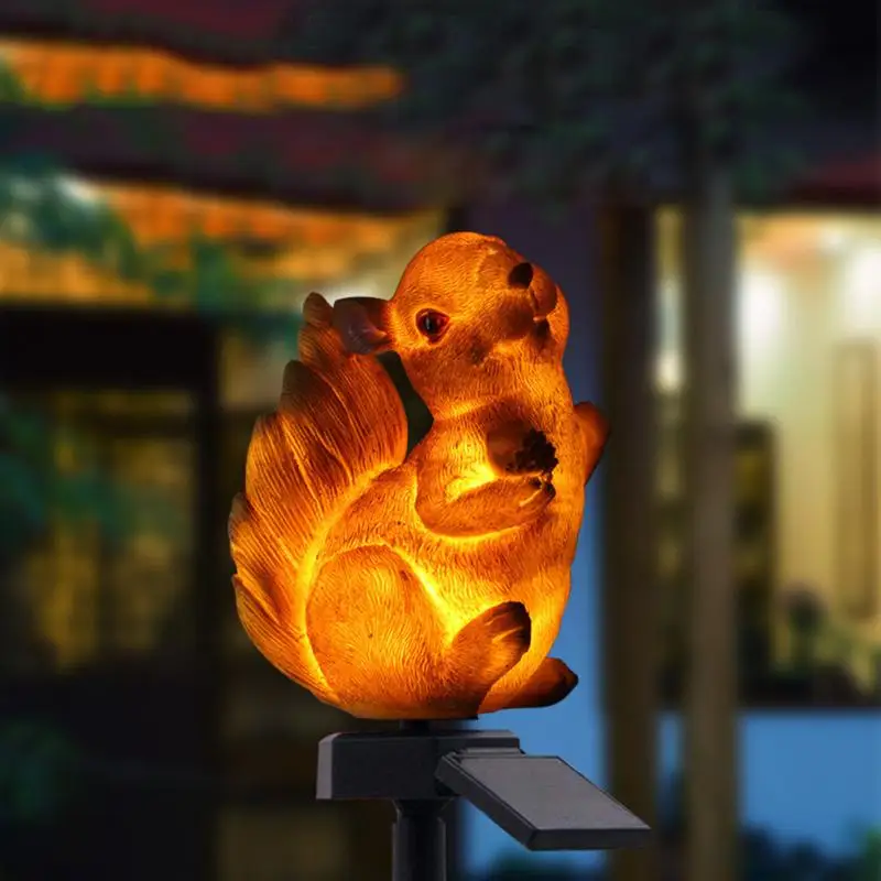 

Solar Lawn Light Squirrel Shape Lamp Outdoor Waterproof Resin Animal Shape Landscape Light Lawn Decoration Solar LED Light
