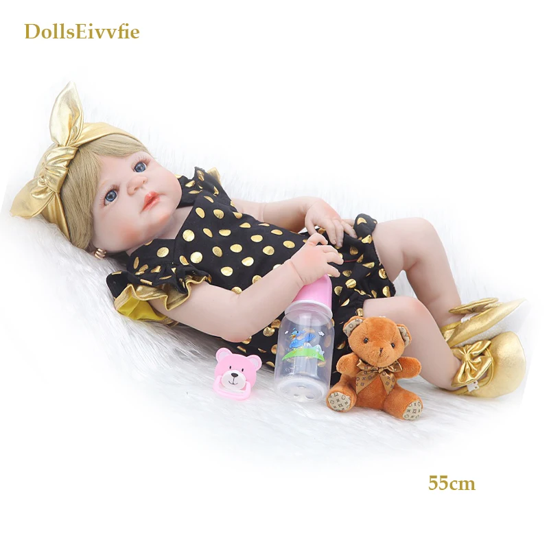 Рождественские детские игрушки 22 дюйма силиконовые Реборн распродажа настоящие