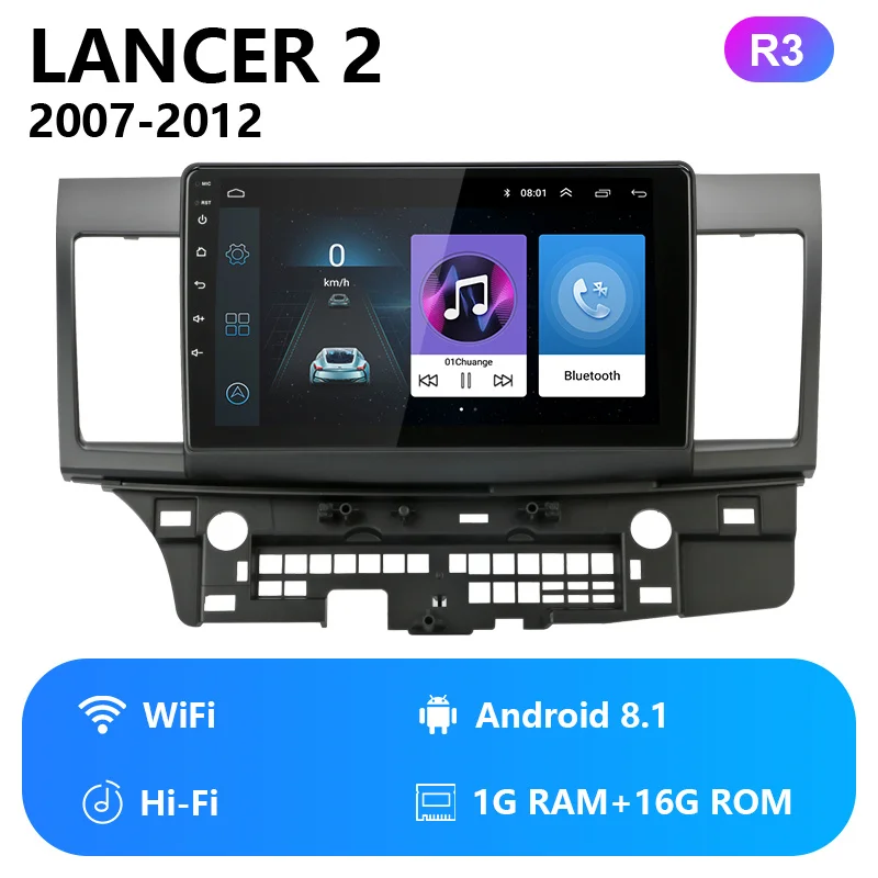 wifi version Jansite 1" автомобильное радио для Mitsubishi Lancer 2 2007-2012 RDS Android Авторадио 2.5D ips сенсорный экран Bluetooth плееры с рамкой - Цвет: wifi version