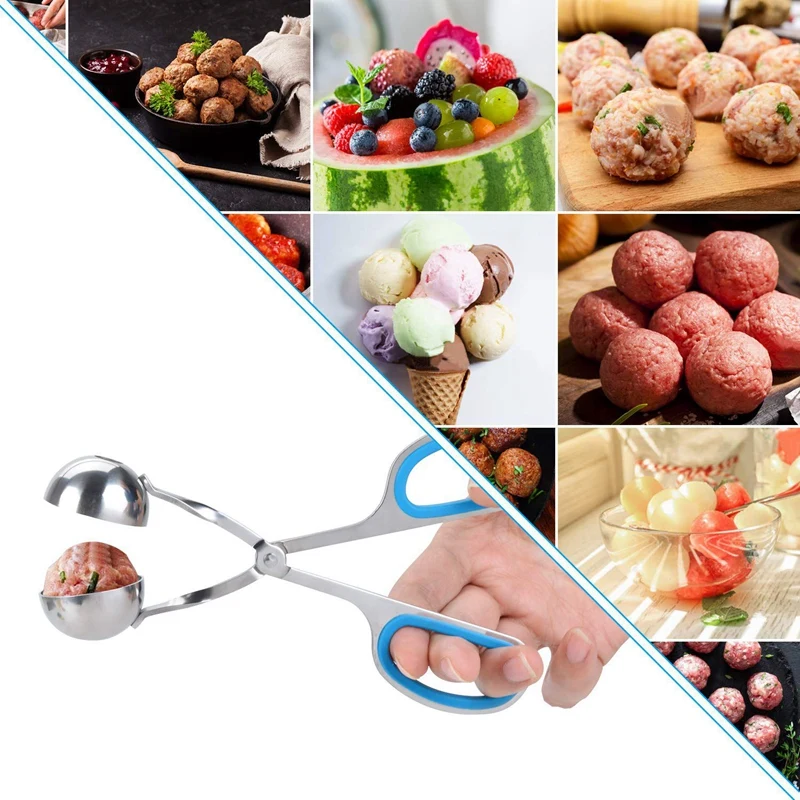 Мясорубка 2 шт. щипцы из нержавеющей стали для мясных шариков со съемными