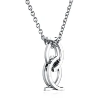 boeycjr hot kissing fish titanium 2 in 1 necklace necklacependant fashion jewelry hiphop punk necklace for men or women