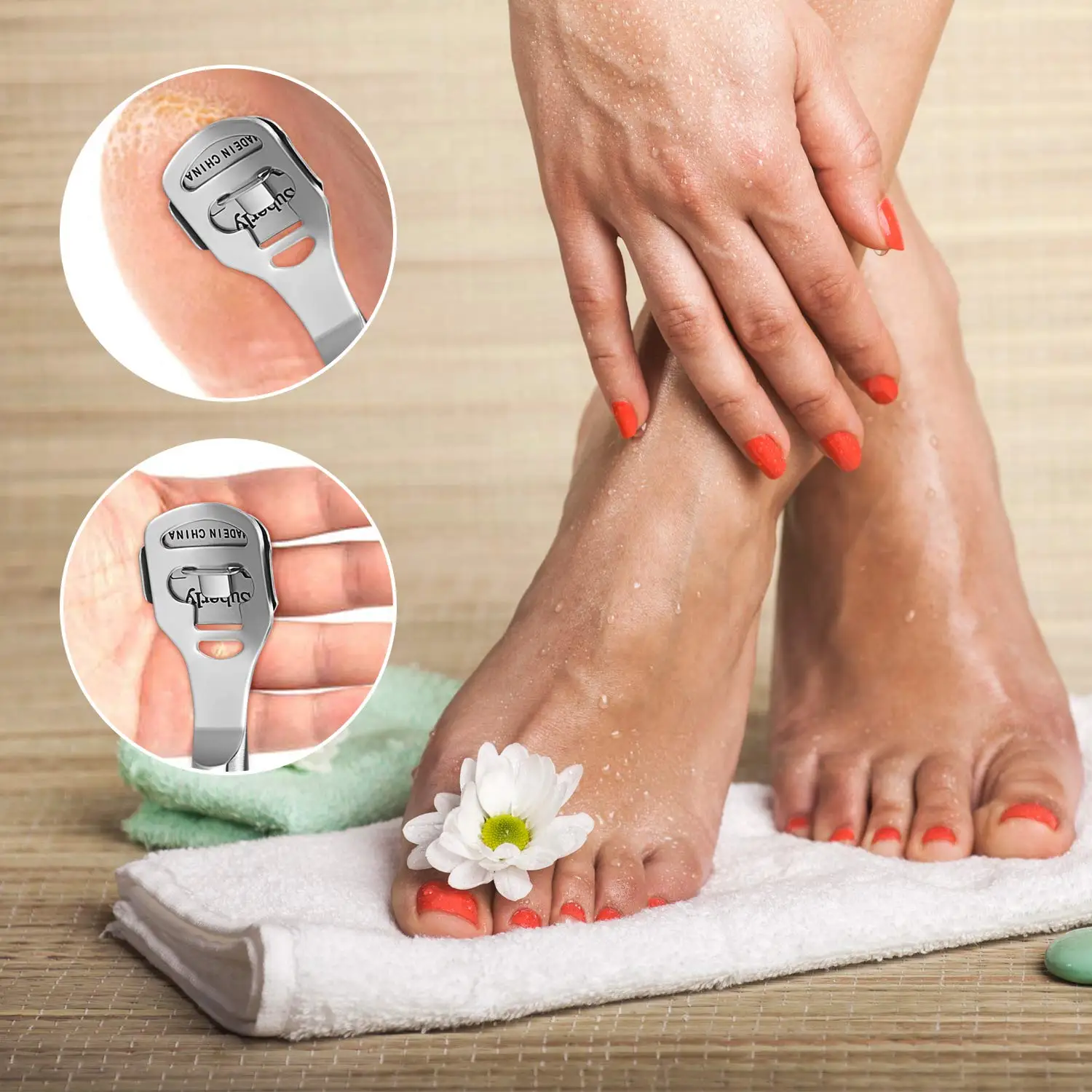 New Foot Care Tool Stainless Steel 2pc Dead Skin Callus Remover Planer Cutter Shaver Foot + 20pcs Blades images - 6