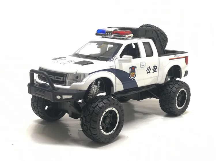 1:32 Raptor F150 пикап металлические игрушечные машинки модель с музыкой мигающий Звук для мальчиков подарки на день рождения