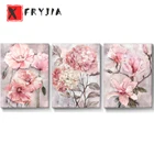 Комплект из 3 предметов, розовый цветок лилии пион Алмазная вышивка продажи 5d diy алмазная живопись полный квадратный круглый дрель мозаичная картина домашний декор