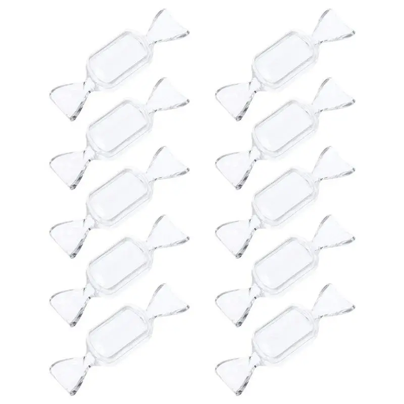 10Pcs Transparent Plastic Candy Box Clear Storage Container Wedding Party Favors | Дом и сад