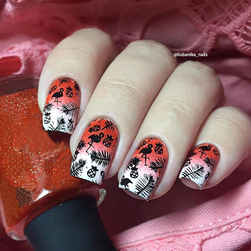 BeautyBigBang 6*12 см штамповка для дизайна ногтей Летний цветок арбуз изображение ногтей штамповка пластины дизайн ногтей шаблон форма BBB XL-001