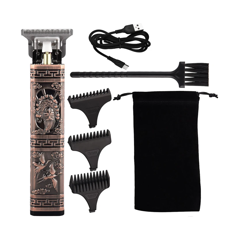 

Professional Barber rechargeable Hair Trimmer Two gears adjusted clipper Trimmer cordless Baldheaded Haircut Cutter Beard