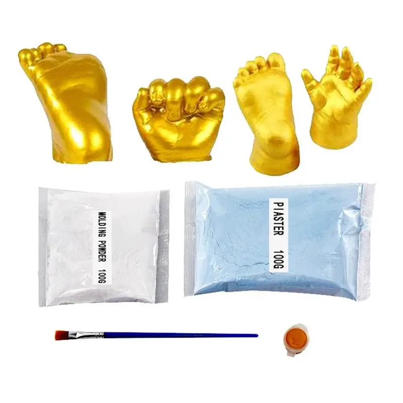 

Baby 3D Hand Foot Printing Mold Powder Plaster Casting Kit Handprint Footprint Keepsake Gift Baby Growth Memorial