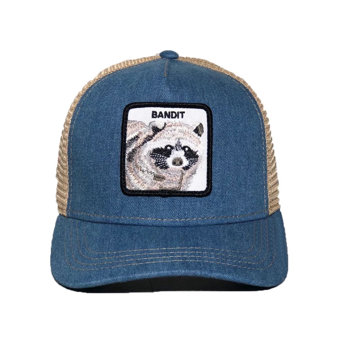 

New Animal Raccoon BANDIT Baseball Cap Exquisite Embroidery Anime Cute Embroidery Summer Mesh Men's Ms. Outdoor Sunshade hats