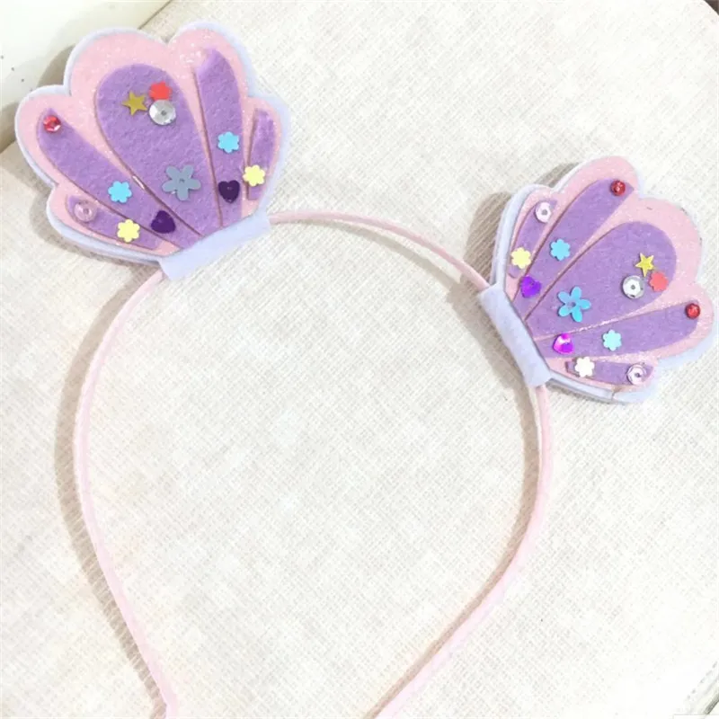 5 шт./лот ободок для волос девочек на Хэллоуин со звездами цветами ракушками милые