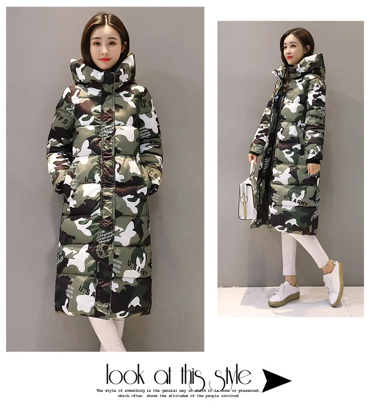 Hooded Colorful Winter Down Coat Jacket Long Warm Women Casaco Feminino Abrigos Mujer Invierno Parkas Outwear Coats Ru50