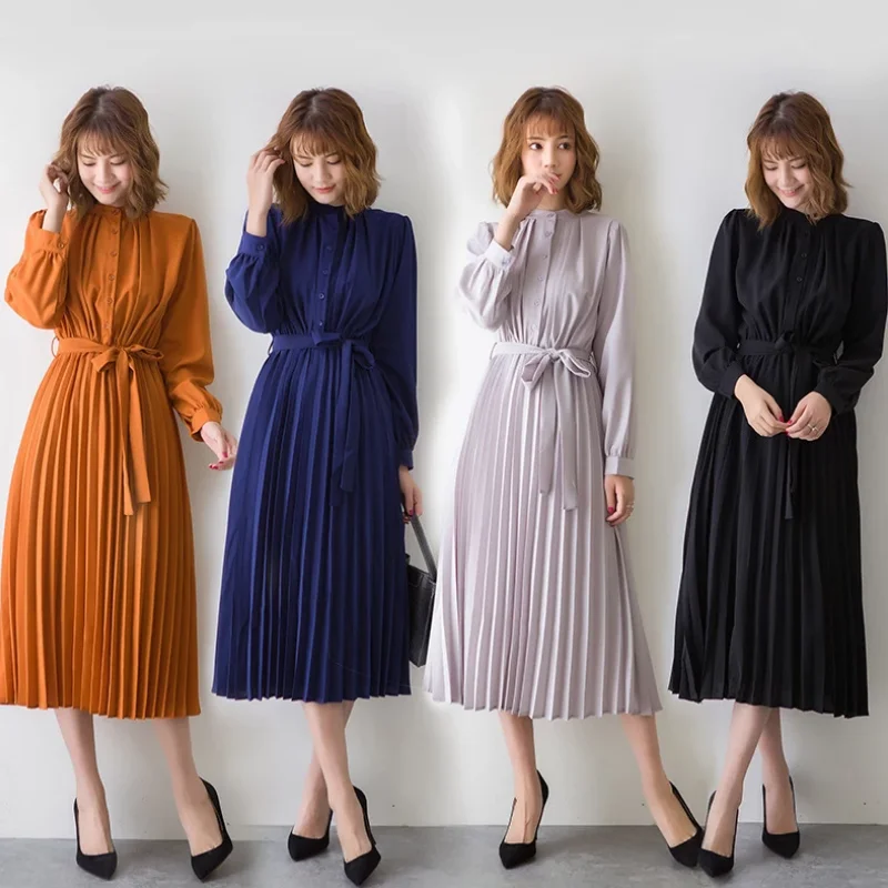 

Женское шифоновое платье BeeHouse vestido mujer, Осеннее элегантное платье с длинным рукавом, vestido largo