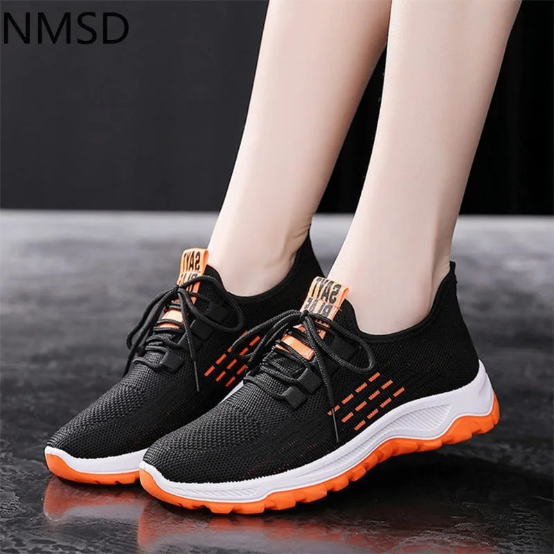 Женские сетчатые дышащие кроссовки на шнуровке Повседневные Удобные